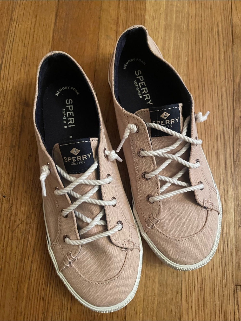 Sperry Pink Canvas Low-Top Boat Shoe